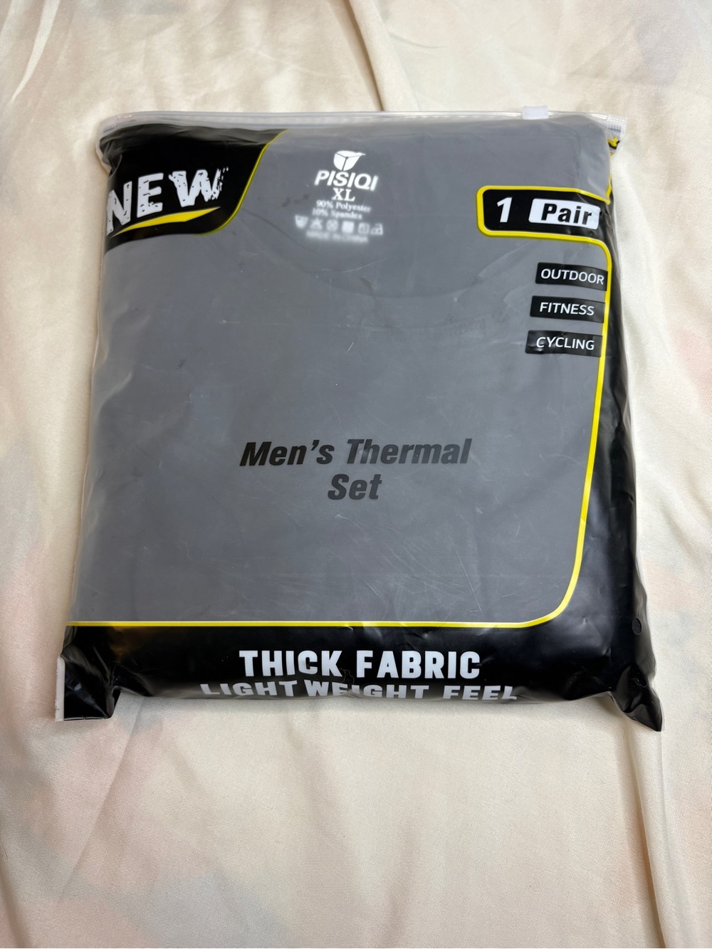 Men's Thermal Set - Black, 1 Pair